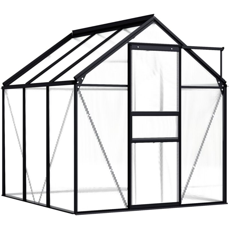 

Invernadero de aluminio gris antracita 3,61 m² - Antracita - Vidaxl