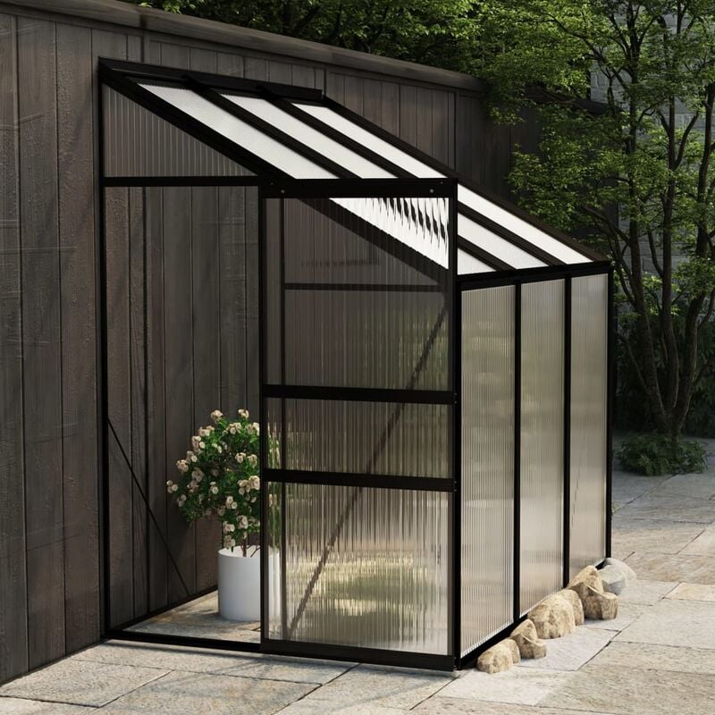 

Invernadero de aluminio gris antracita 3,97 m3 - Antracita