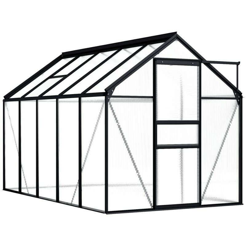 

Invernadero de aluminio gris antracita 5,89 m²