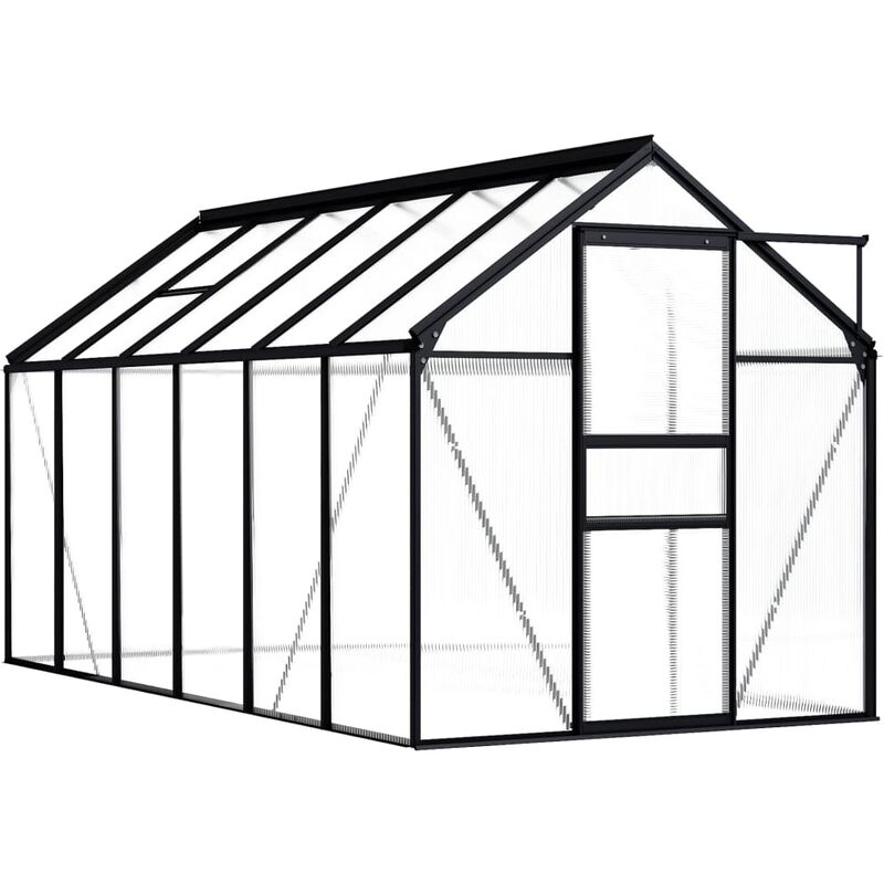 

Invernadero de aluminio gris antracita 7,03 m²