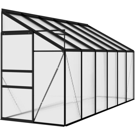 FAMIROSA Invernadero de Aluminio Gris Antracita 4,75 m² 