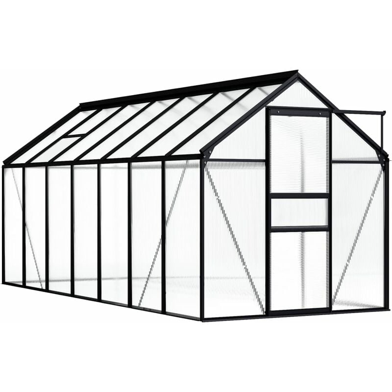

Invernadero de aluminio gris antracita 8,17 m² - Antracita