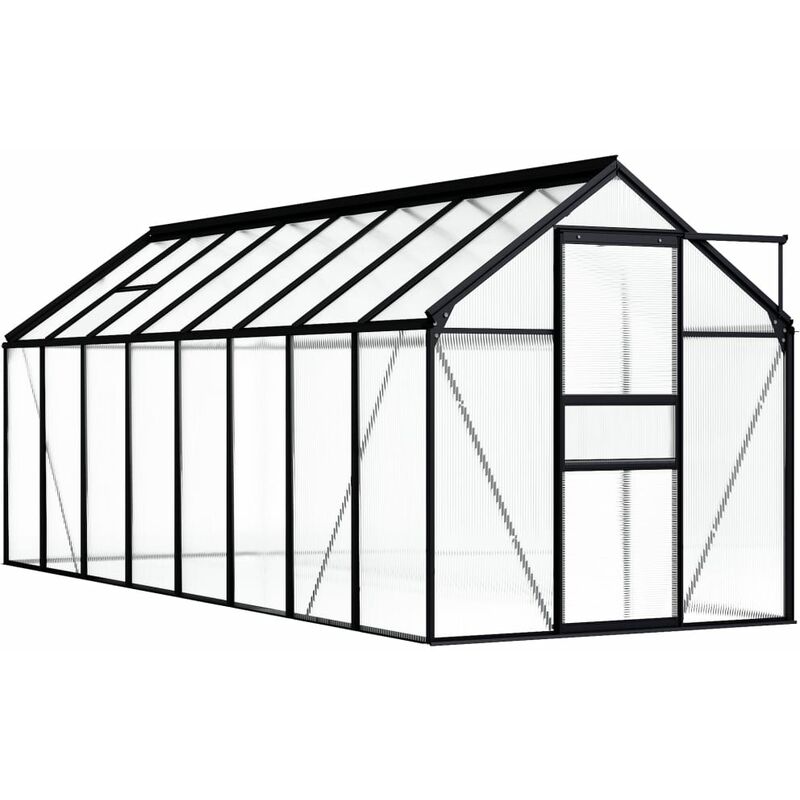 

Invernadero de aluminio gris antracita 9,31 m²