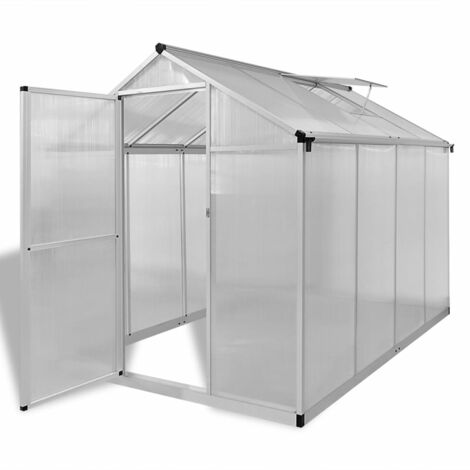 Invernadero Aluminio Reforzado Caseta Jardín Policarbonato Multitalle vidaXL