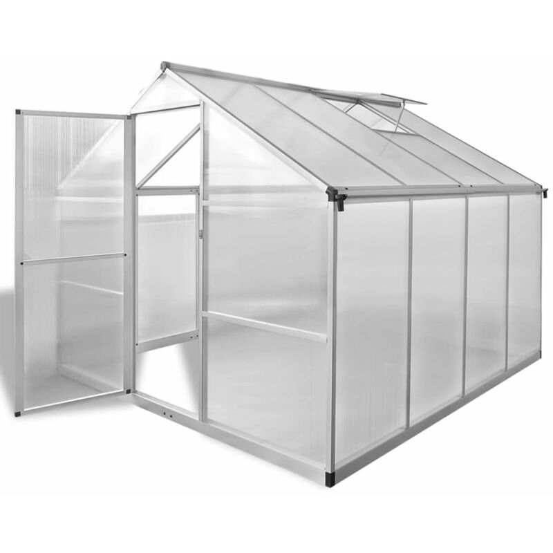 

Invernadero de aluminio reforzado con marco base 6,05 m² - Transparente