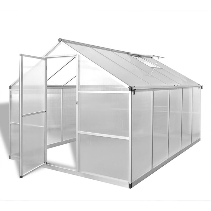 

Invernadero de aluminio reforzado con marco base 7,55 m² - Transparente