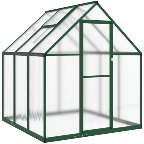 Invernadero de carpa para plantas flores y verduras con estructura de aluminio verde 169 x 169 x 195 cm 020044489