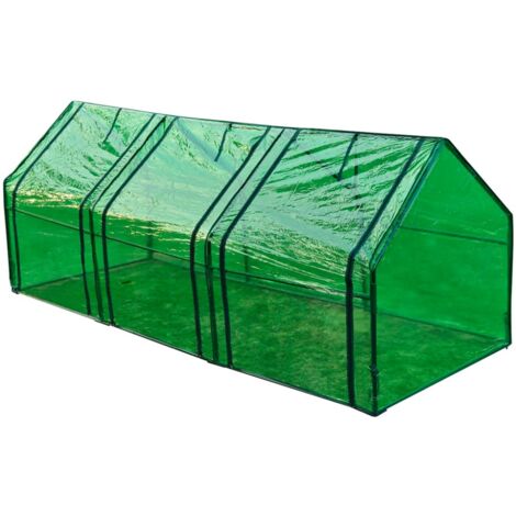 Invernadero de jardín 240 x 90 x 90 cm plástico jardinería 1602010