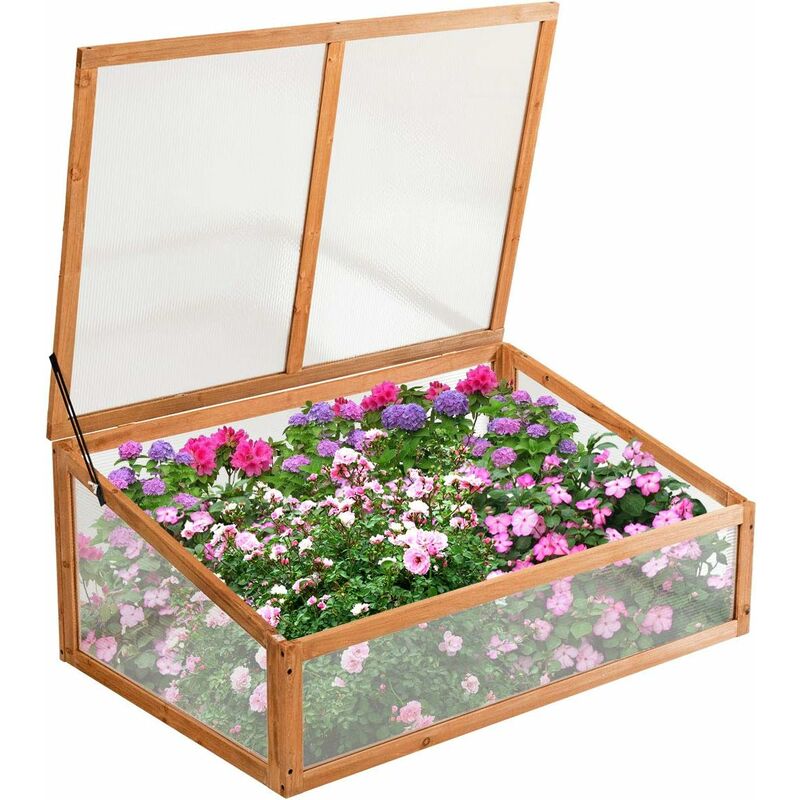 

Invernadero de Jardín de Madera Soporte para Plantas Caja para Flores Macetas para Exterior Interior