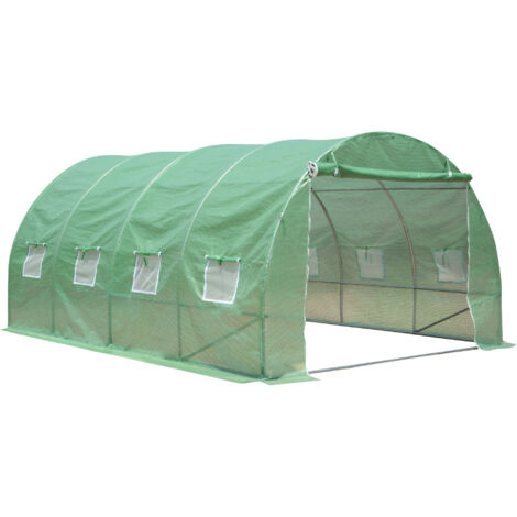 Invernadero de lámina Zelsius (L) 4 x (An) 3 x (Al) 2 m, invernadero robusto para tomates, carpa de lámina