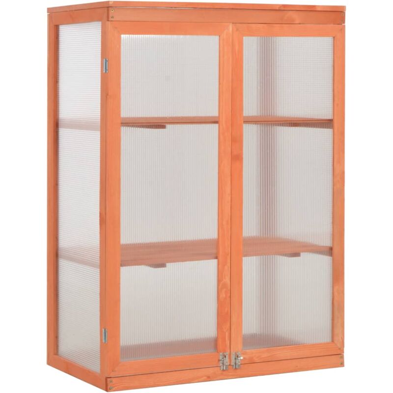 

vidaXL Invernadero de madera 75x47x109 cm - Marrón