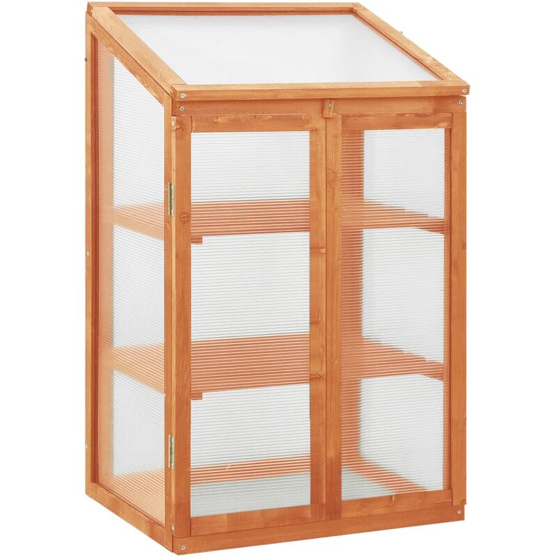 

Invernadero de madera de abeto 60x45x100 cm