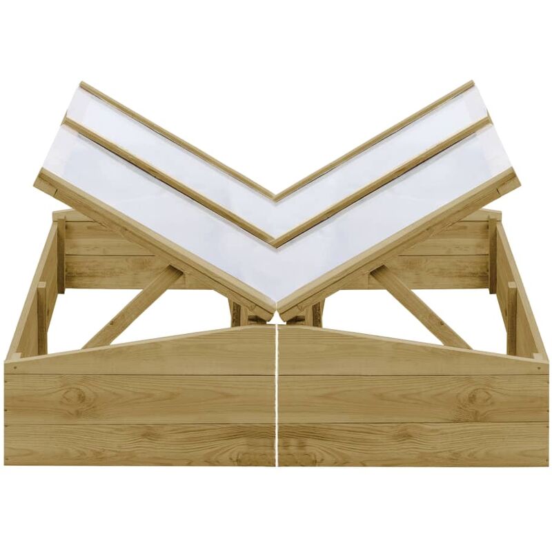

Invernadero de madera de pino impregnada 2 uds 100x50x35 cm