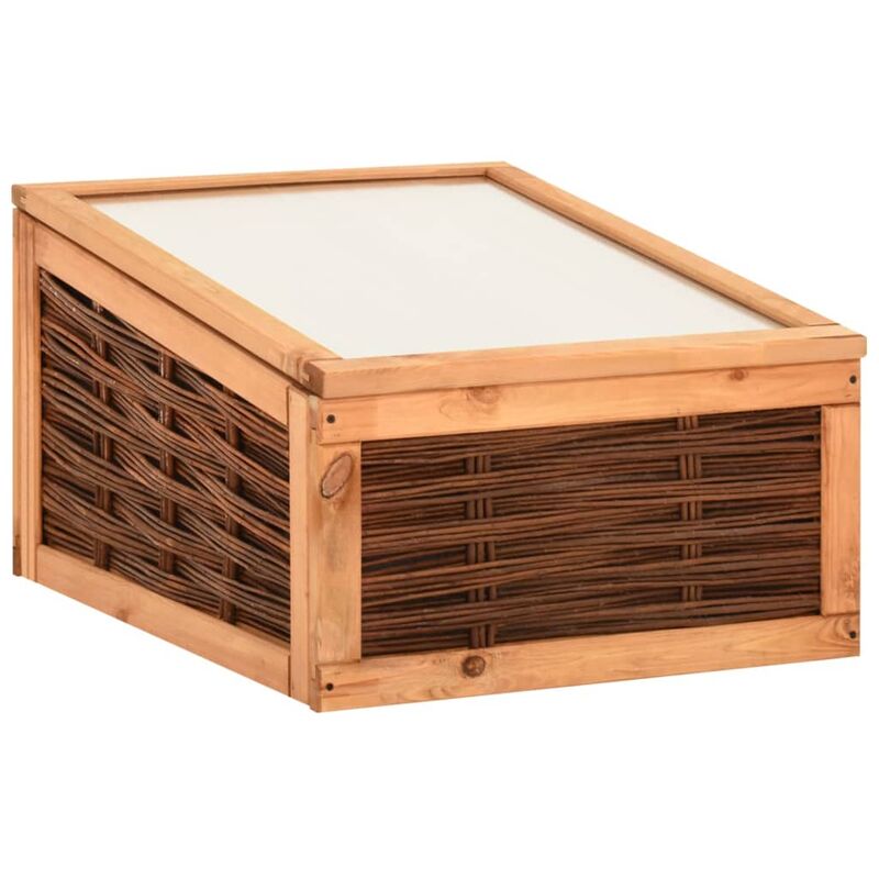 

Invernadero de madera maciza de pino y de sauce 60x80x45 cm