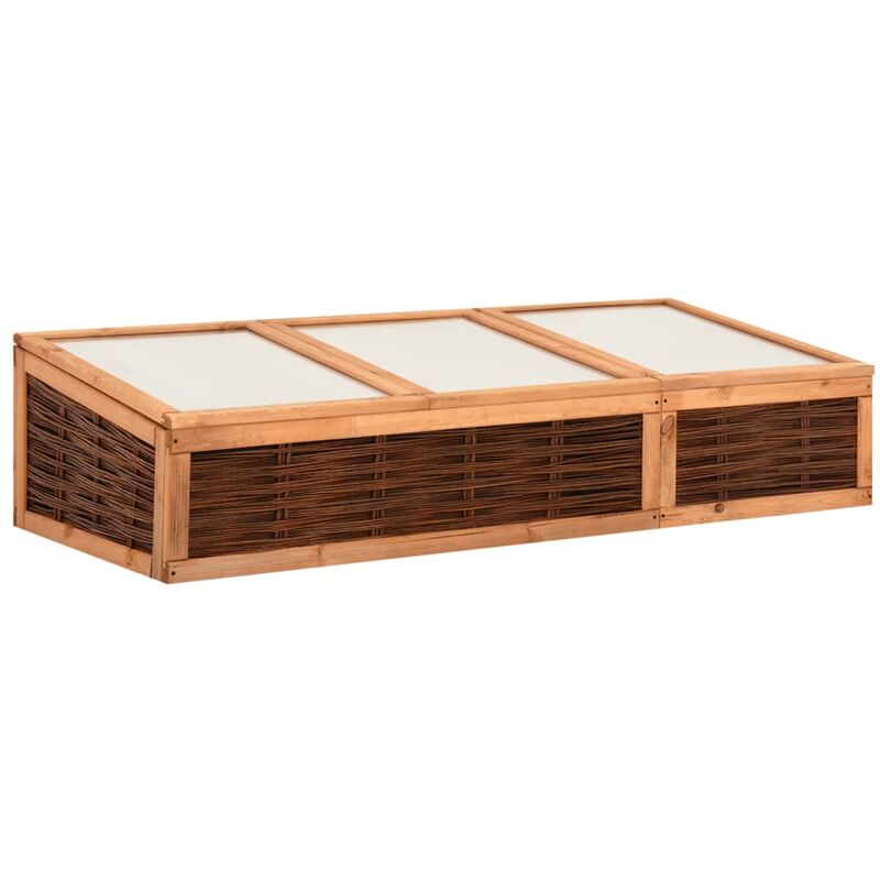 

Invernadero de madera maciza de pino y sauce 180x80x45 cm