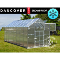 Invernadero de policarbonato TITAN Classic 480, 9,7m², 2,35x4,12m, Plateado