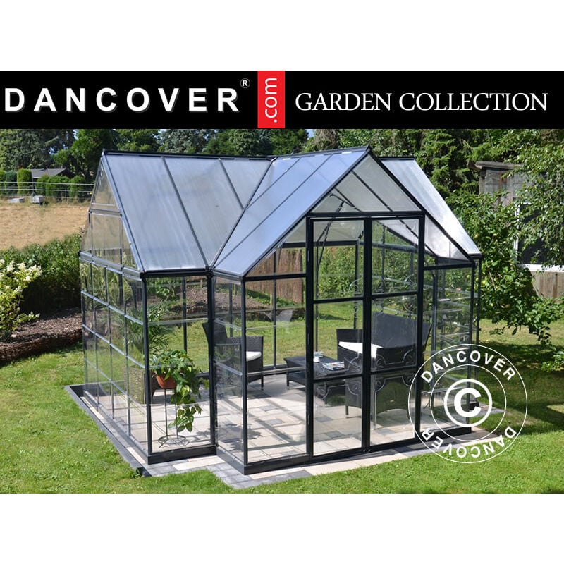 

Invernadero orangerie de policarbonato VICTORY, 10,41m², 3,66x3,05x2,69m, Gris