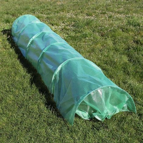 Invernadero tipo tunel de plástico 300x65x45cm Tunel plantas Caseta cultivo Vivero lámina PE Jardín