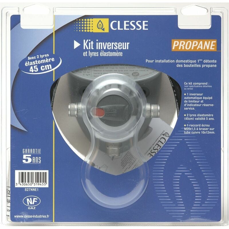 Inverseur automatique de bouteille 1ère détente haute pression gaz Propane - Entrée : M.M20x1,5 - Sortie : Braser 12