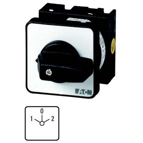 Inverseur cont.: 4 20A 1-0-2 60° à accrochage,encastré fixation centrale 000053083 EATON T0-2-8211/EZ