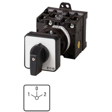 Inverseur cont.: 5 32A 1-0-2 45° à accrochage encastré fixation arrière 000035739 EATON T3-3-8401/Z
