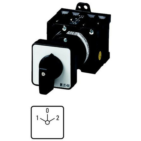 Inverseur cont.: 8 32A 1-0-2 60° à accrochage encastré fixation arrière 000078448 EATON T3-4-8213/Z