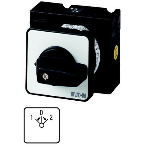 Inverseur Contacts: 5 32A 1 0 2 45° à rappel,encastré fixation centrale 000 000695 EATON T3-3-8228/EZ