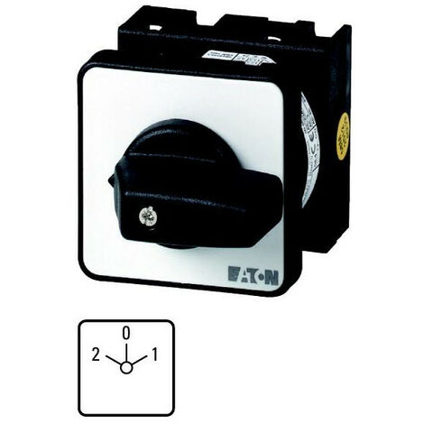 Inverseur Contacts: 6 32A plastron: 2-0-1 90° à accrochage encastré 000018614 EATON T3-3-123/E