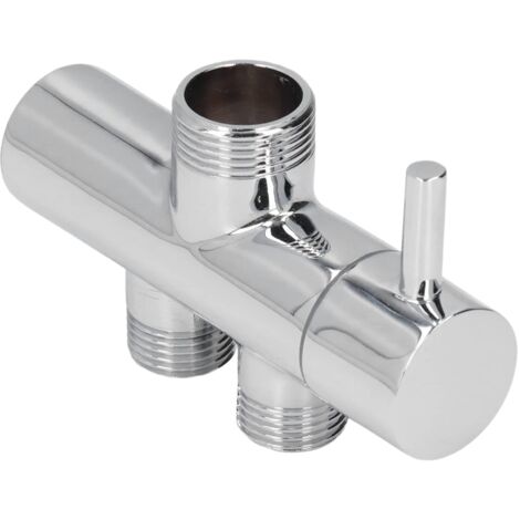 Inverseur de Bras de Douche G3/4 à G1/2, Connecteur en T en Laiton à 3 Voies avec Contrôle de Sortie D'eau, Bonne Valve d'étanchéité pour Pommes de Douche de Salle de Bain