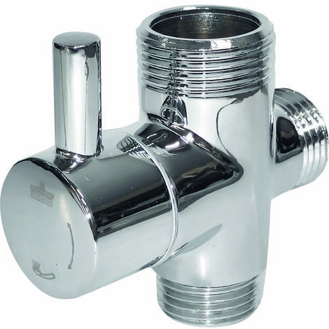 Inverseur de colonne de douche en laiton – Contrôle du flux eau douche/robinet – Filetage plomberie – Résistance à la corrosion – Disflex