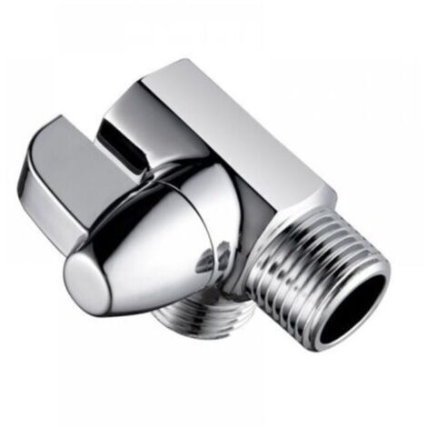 Inverseur de douche à 3 voies en laiton chromé, vanne d'adaptation en forme de T G1/2 "pour bras de douche monté