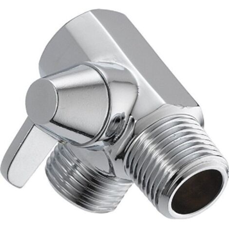 Inverseur de Douche, Adaptateur Universel de Dérivation 3 Voies en Laiton Chromé G1 / 2 "Adaptateur de Soupape en Forme de T pour Bras de Douche Monté