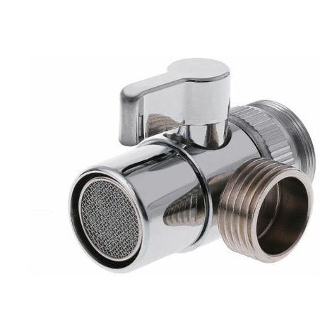 Inverseur de douche de pluie à main à 3 voies Adaptateur de douche Inverseur Laiton massif Chromage Douche Shampooing Artefact Robinet Inverseur