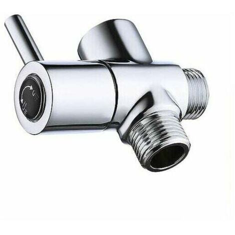 Inverseur de robinet, vanne de douche à 2 voies, inverseur en laiton, adaptateur de douche, inverseur de douche à main, flexible de douche, pommeau de douche en chrome poli