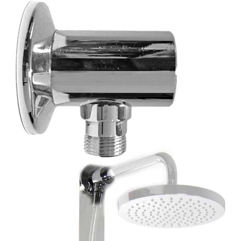 Inverseur de douche chromé mural