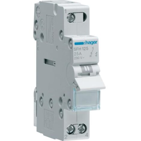 Inverseur modulaire 1 pôle 25A point commun amont I-II HAGER SFH125