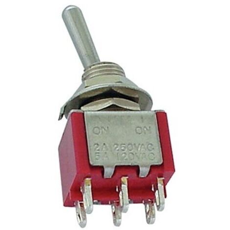Inverseur vertical dpdt on-off-(on) - type pour ci