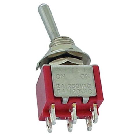 INVERSEUR VERTICAL DPDT ON-OFF-ON VELLEMAN 8012I