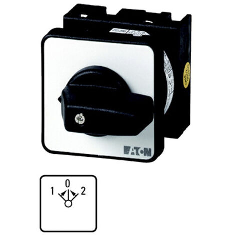 Inverseurs Contacts: 4 20 A plastron: 2 0 1 45 ° à rappel Montage encastré 000022236 EATON T0-2-8215/E