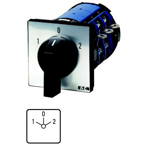 Inverseurs Contacts: 9 315 A plastron: 1-0-2 60 ° à accrochage Montage encastré EATON T8-3-8212/E/HI12