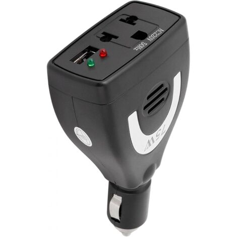 Inversor De Corriente del Cocheinversor 75W DC12V a AC 100V-240V Convertidor de inversor de Corriente para automóvil Adaptador de Cargador USB