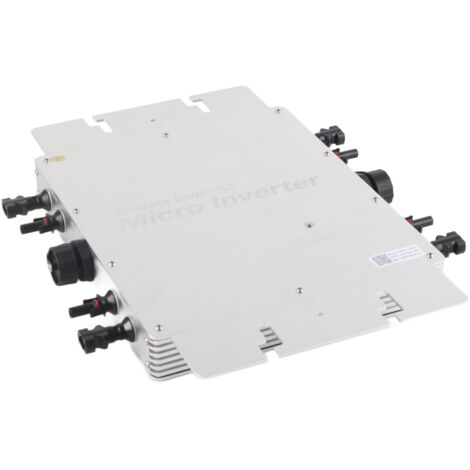 Inversor microfotovoltaico WVC-1600, aluminio, 370 mm, IP65, MPPT, conexión WLAN, 1550 W, 1600 W, 120/230 V, detección automática de red, 1 unidad