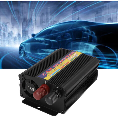 Inversor para coche de 500 W: convertidor de 12 V CC a 110 V/220 V CA con luz indicadora, protección de aislamiento y carcasa de aleación de aluminio.