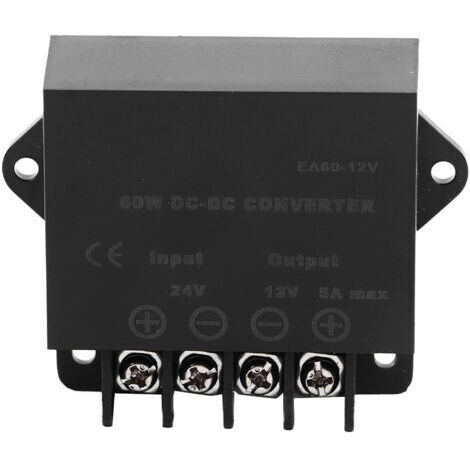 Inverter di potenza per auto da 5 A 24 V a 12 V CC, trasformatore di potenza per veicoli