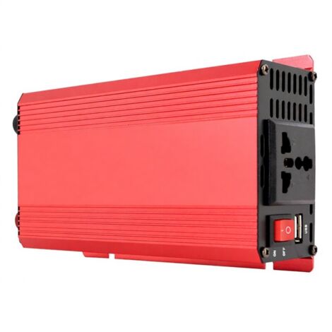 Inverter di potenza per auto da 500 W, da 12 V a 110 V CA, con schermo LCD, spina CA, porta USB, interruttore e compatibile con pannelli solari.