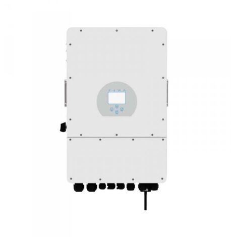 Inverter Fotovoltaico Trifase, Ibrido On-Grid/Off-Grid, Certificato CEI 0-21, Schermo LCD Touch a Colori, Smart Meter Integrato, WiFi e TA Inclusi, Garanzia 10 Anni, IP65 (5KW)