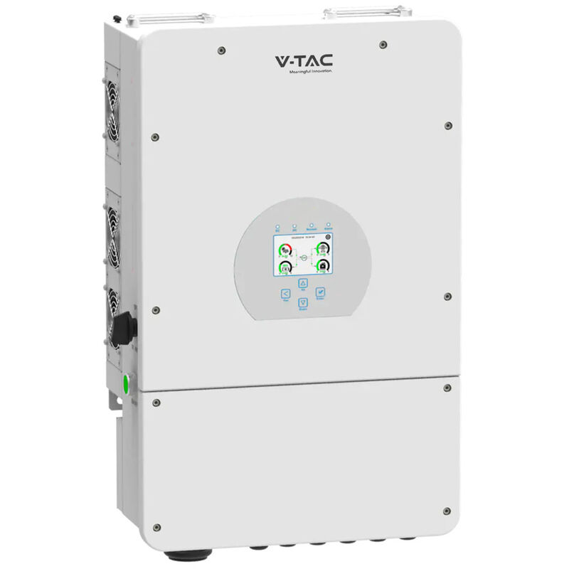 V-tac - Onduleur photovoltaà¯que hybride monophasé On-Grid/Off-Grid Deye 8kW avec écran tactile lcd et compteur intelligent intégré incluant ta et