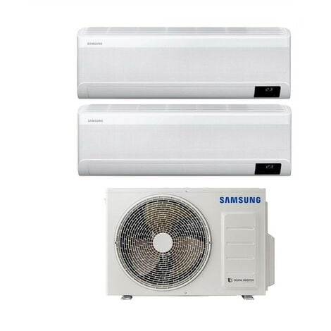 inverter samsung windfree avant 12000+12000 btu serie dual split inverter-klimaanlage mit aj050txj2kg/eu a++ wi-fi 12+12 r-32 - new