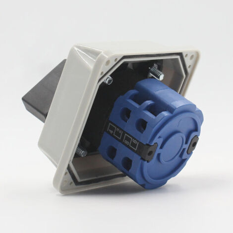 Inverter universale LW26 20/2 con scatola di montaggio, selettore a camme rotativo universale da 20 A (6,8 x 6,8 x 7,2 cm)