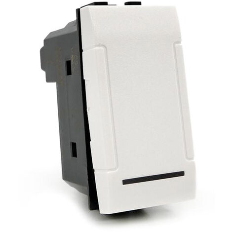 Invertitore unipolare compatibile con living light international air interruttore pulsante 1p 16a 250v bianco